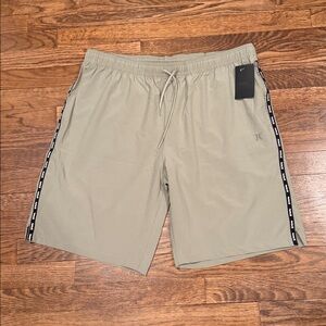NWT Hurley Olive Green Shorts with Black Side Stripes